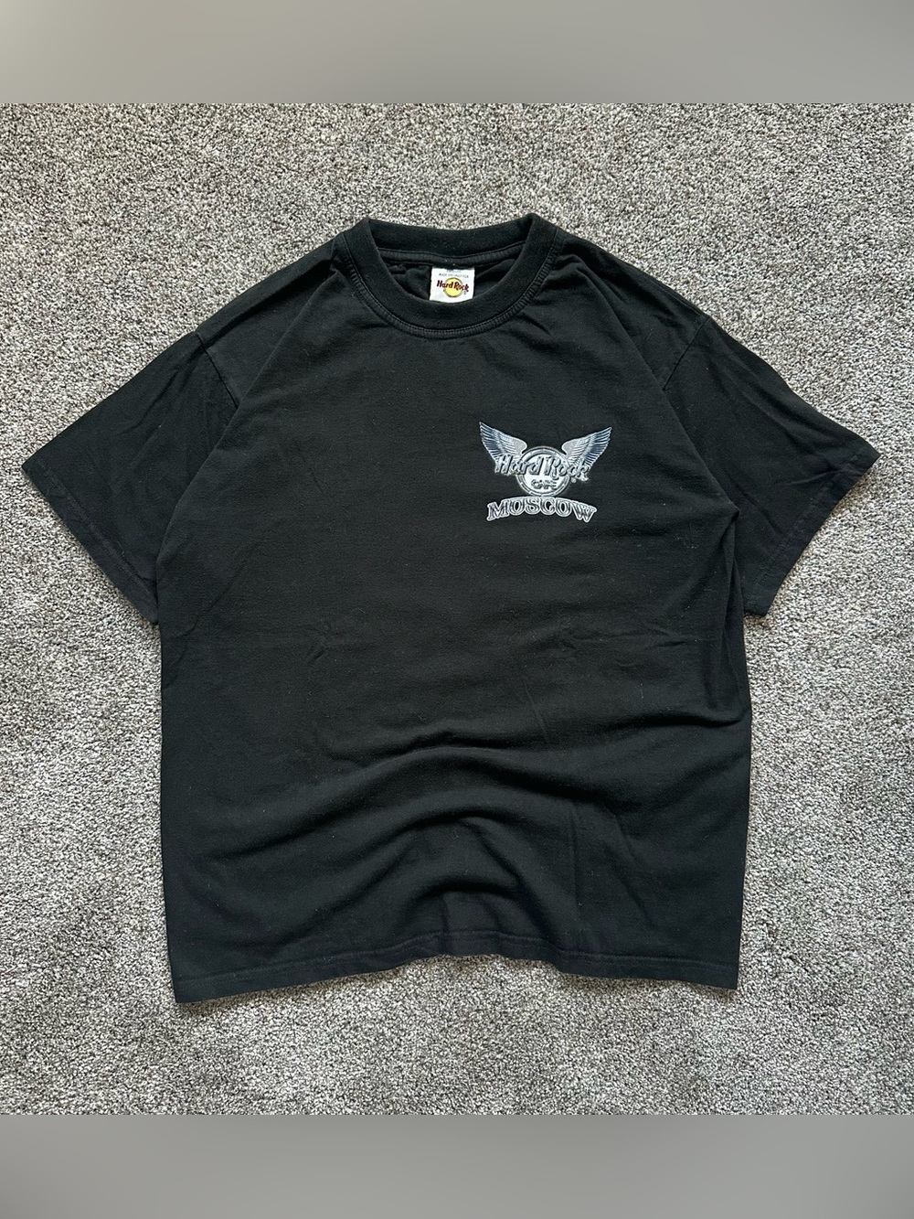 Vintage Hard Rock Cafe Moscow T-Shirt Black Short Sleeve Graphic Tee